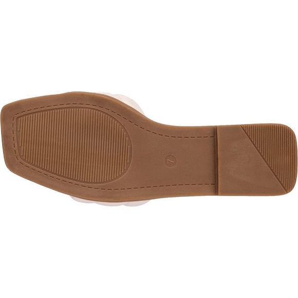 Olivia Miller Women’s Fashion Ladies Shoes PU Leather Quilted Puff Wide Strap 10 - Picture 2 of 3